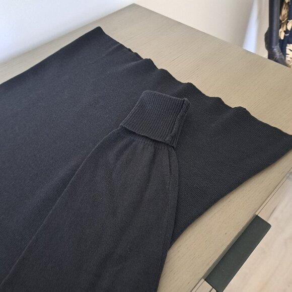 BYBLOS Made in Italy Black Split Collar Wool Pullover Sweater Vintage Size EU 40 - Picture 10 of 14